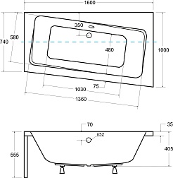 Besco Акриловая ванна Infinity 160x100 P – фотография-5